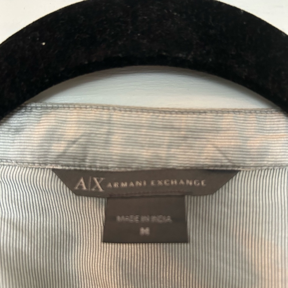 Armani Exchange Silver Ruffled Button Down Blouse - image 3